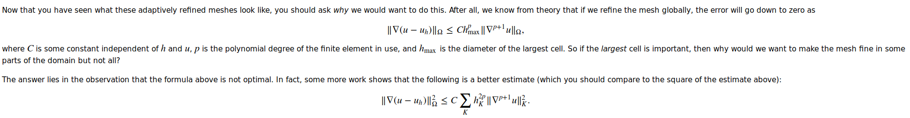 I don't understand how the error estimation inequality is derived.